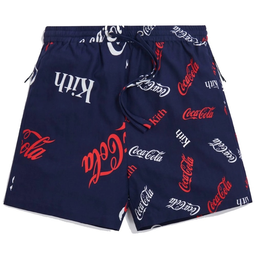 Kith X Coca Cola Mens Printed Navy Short - Small